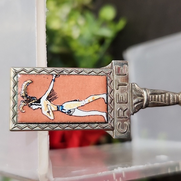 CRETE Greece Souvenir Silver Colored Spoon - Picture 5 of 9